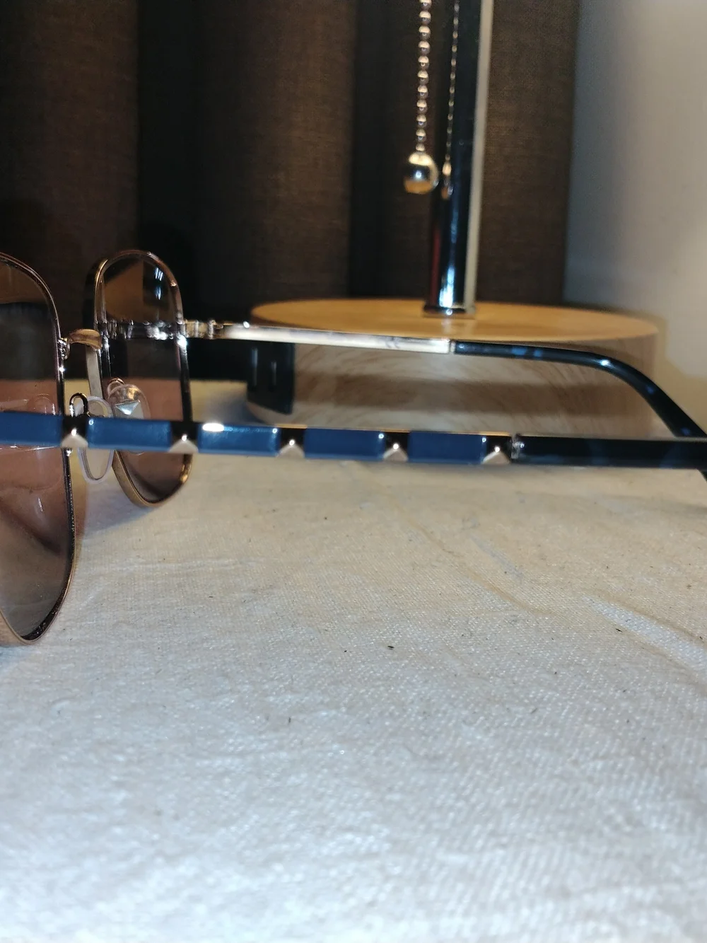 Valentino Rose Gold Frame Sunglasses Blue-Pink Gradient Lenses VA 3004/E6